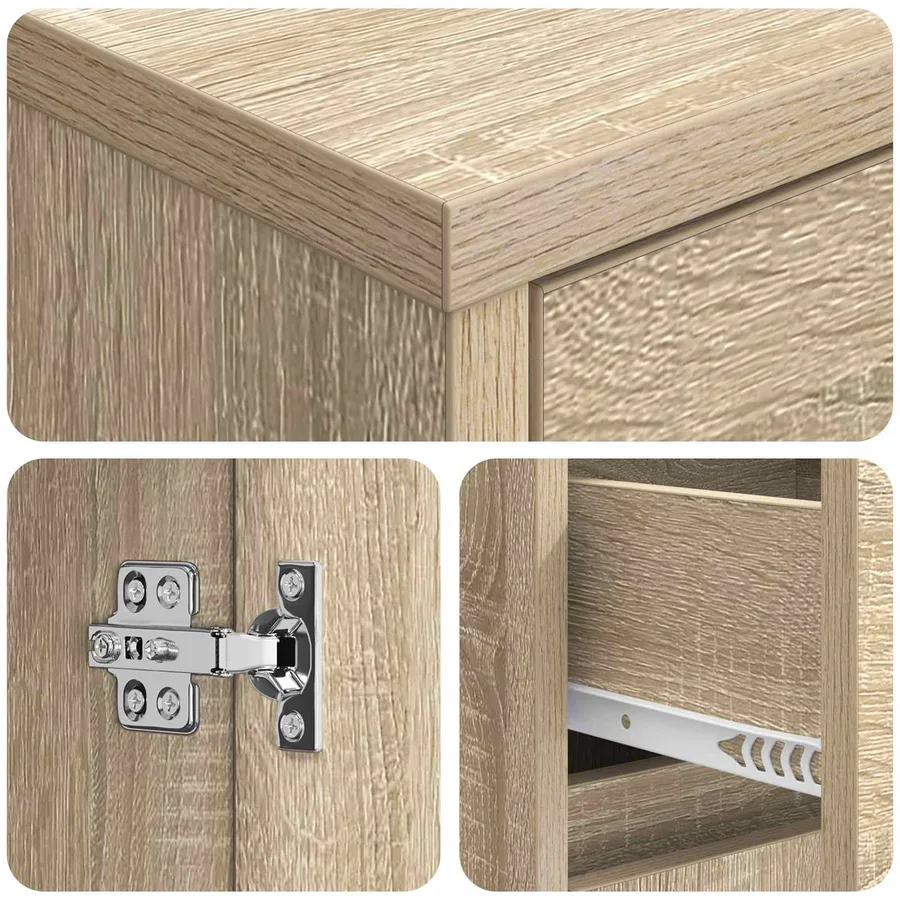 Armoire de salle de bain Chêne Sonoma 30 x 33 x 190 cm - 6