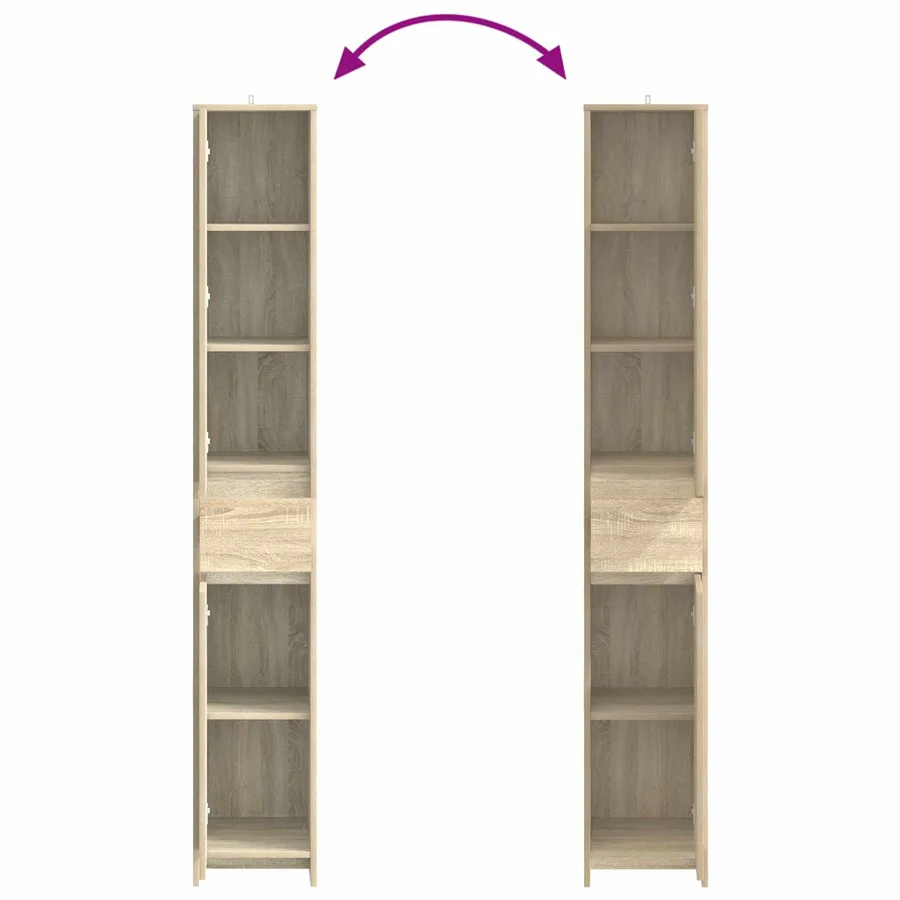 Armoire de salle de bain Chêne Sonoma 30 x 33 x 190 cm - 7