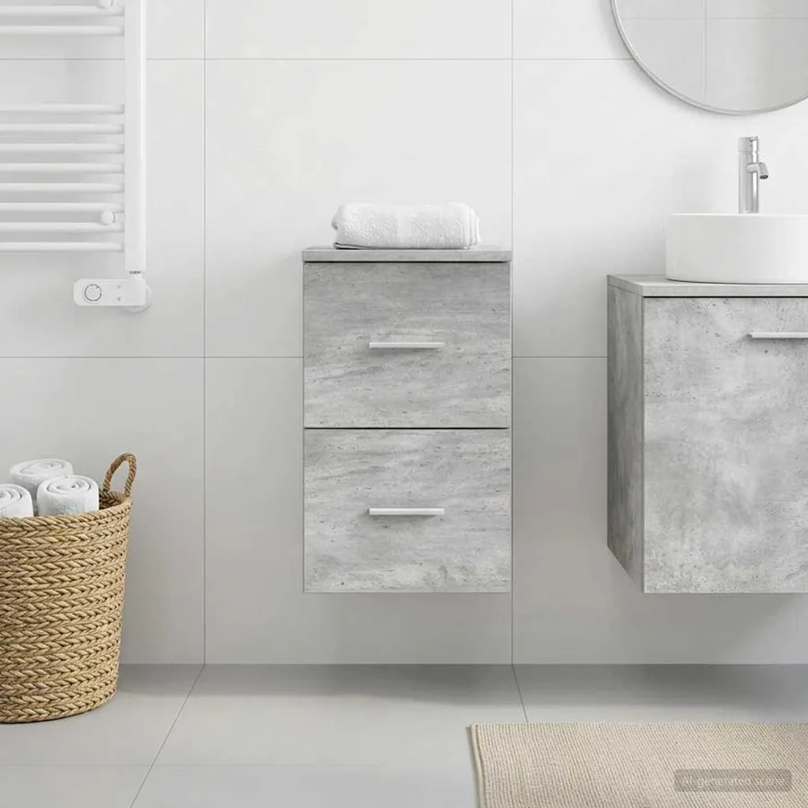 Meuble de Salle de Bain In-between Gris béton 30 x 44,5 x 50 cm
