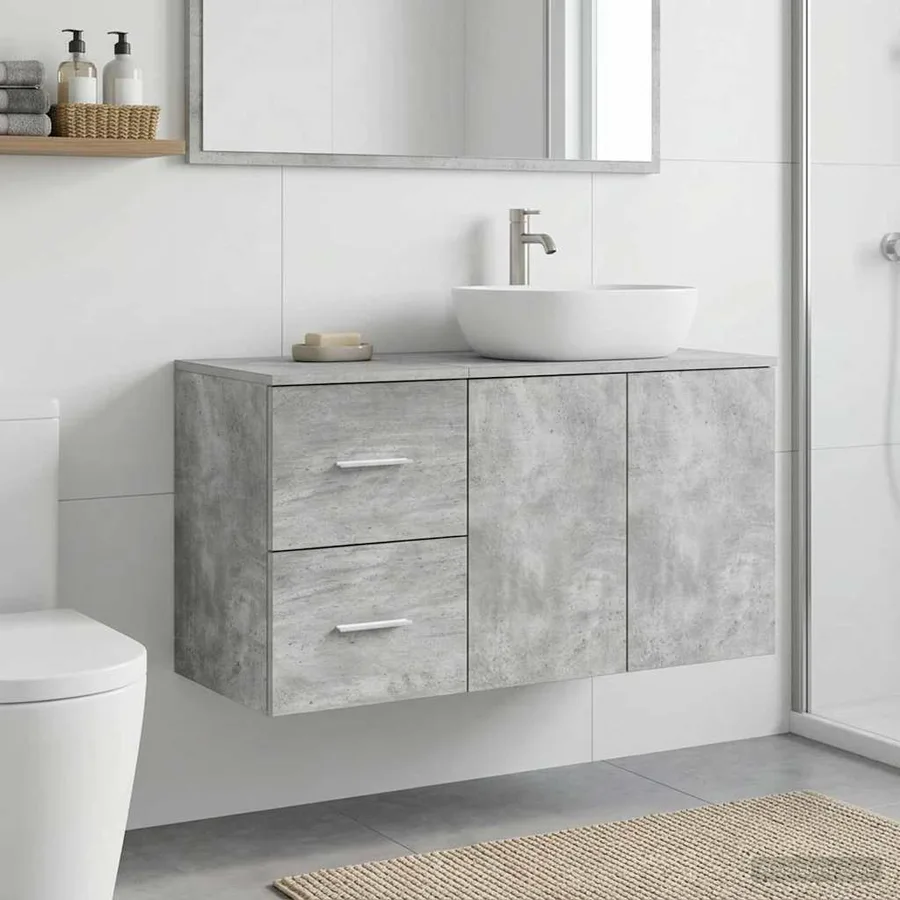 Meuble de Salle de Bain In-between Gris béton 30 x 44,5 x 50 cm - 3