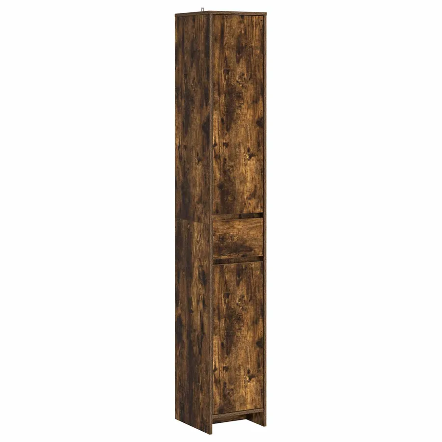 Armoire de salle de bain Chêne fumé 30 x 33 x 190 cm - 2