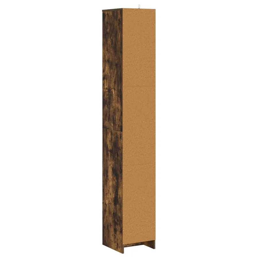 Armoire de salle de bain Chêne fumé 30 x 33 x 190 cm - 5