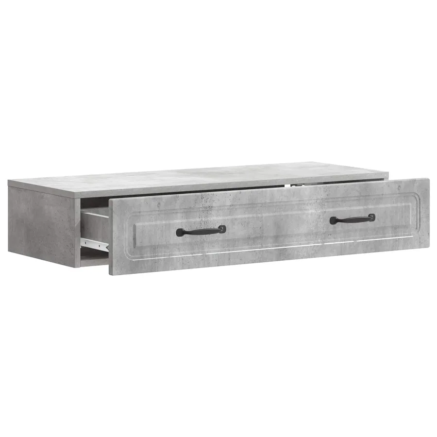 Table d'appoint murale Gris béton 87,5 x 34,5 x 17 cm - 4