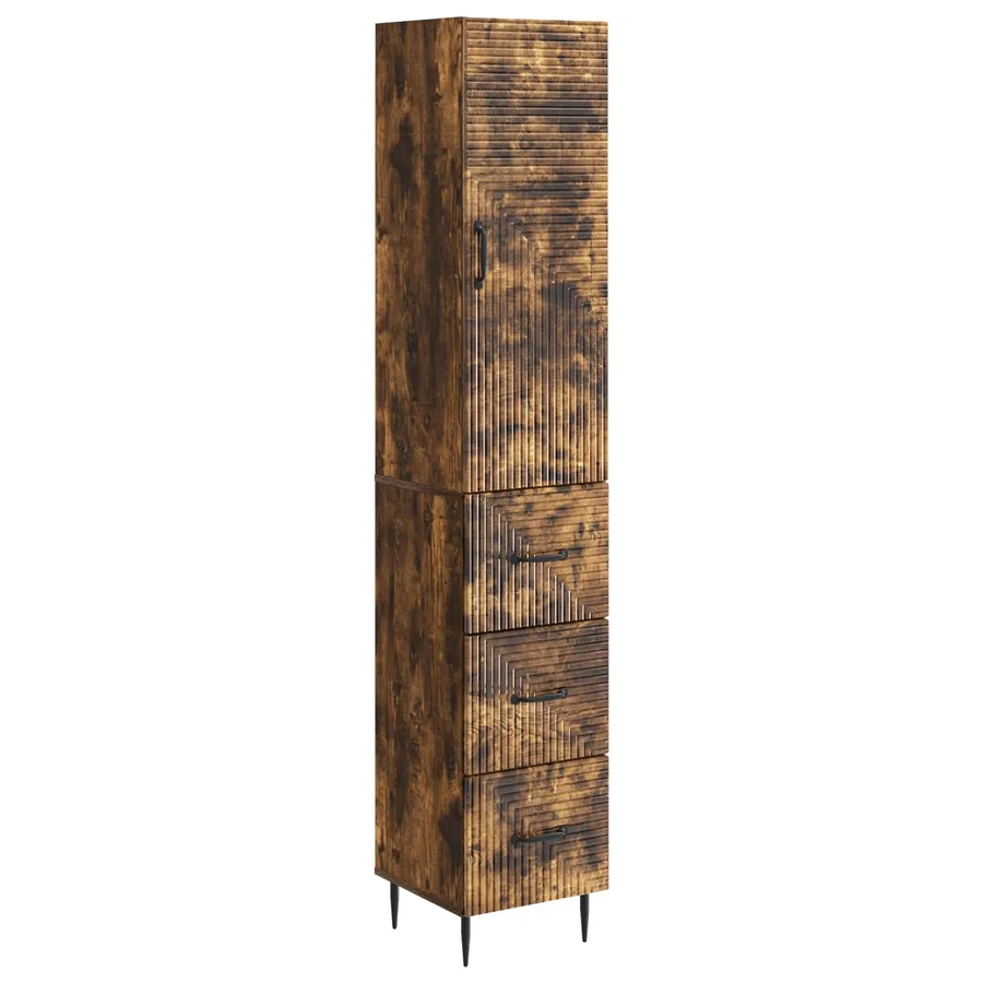 Ensemble de Meubles 2 pcs Chêne fumé 33 x 34,5 x 90 cm - 2