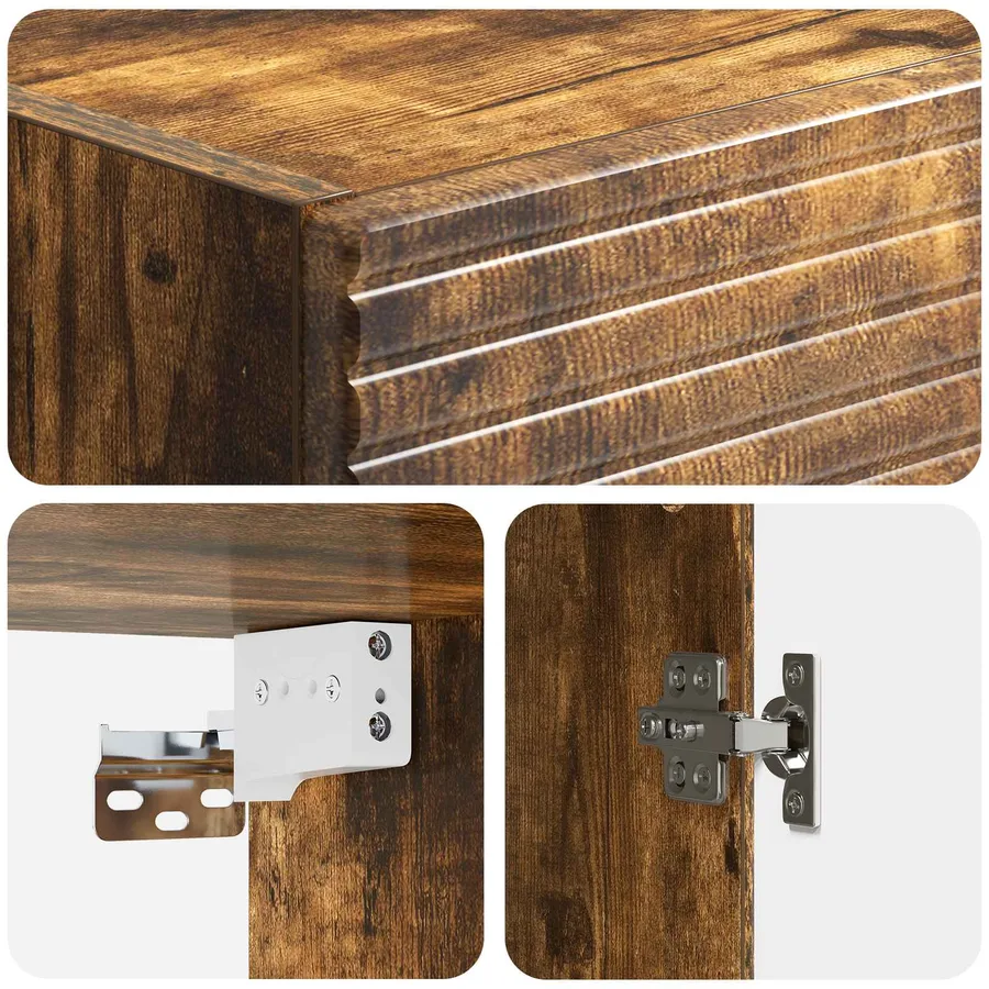 Ensemble de Meubles 2 pcs Chêne fumé 33 x 34,5 x 90 cm - 8