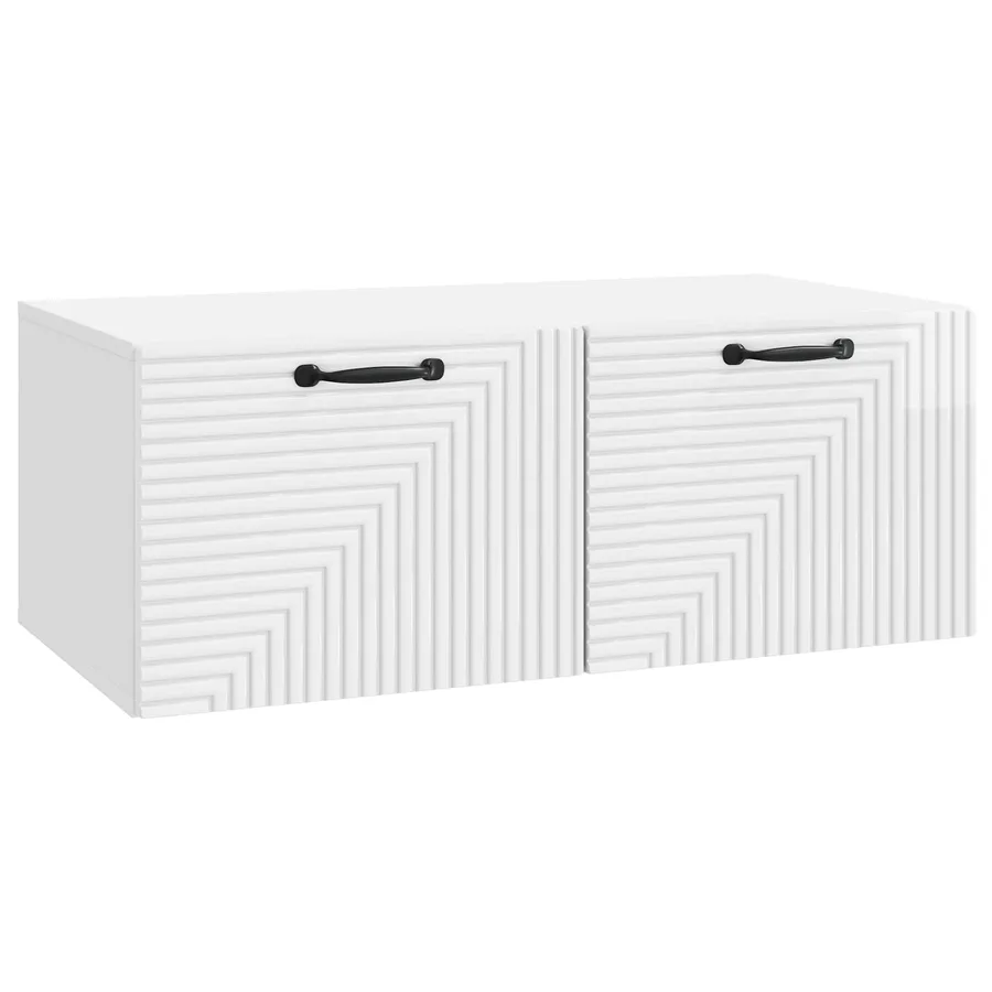 Meuble TV mural Montage mural Blanc brillant 78,5 x 41 x 30 cm - 2