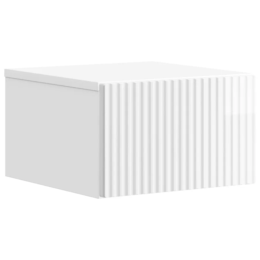 Cabinet de chevet mural 2 pcs Blanc brillant 33 x 34,5 x 20 cm - 5