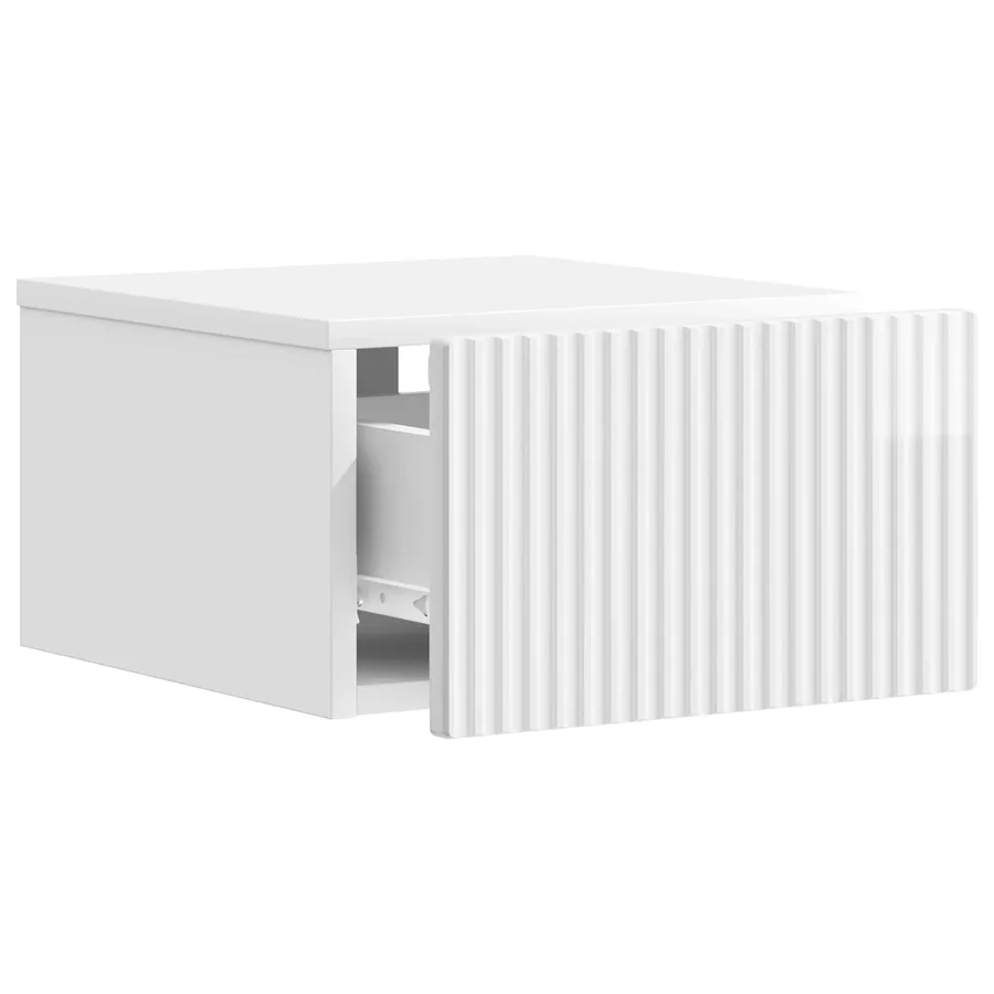Cabinet de chevet mural 2 pcs Blanc brillant 33 x 34,5 x 20 cm - 6