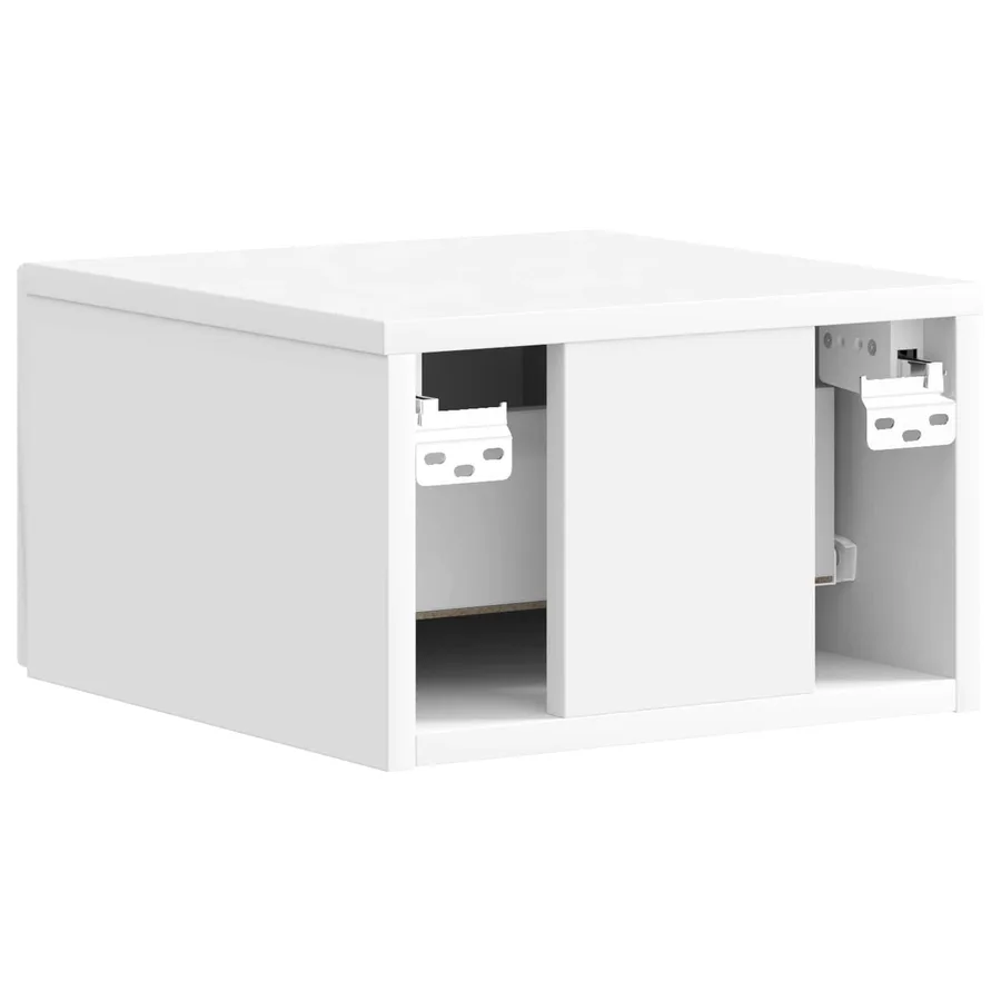 Cabinet de chevet mural 2 pcs Blanc brillant 33 x 34,5 x 20 cm - 9