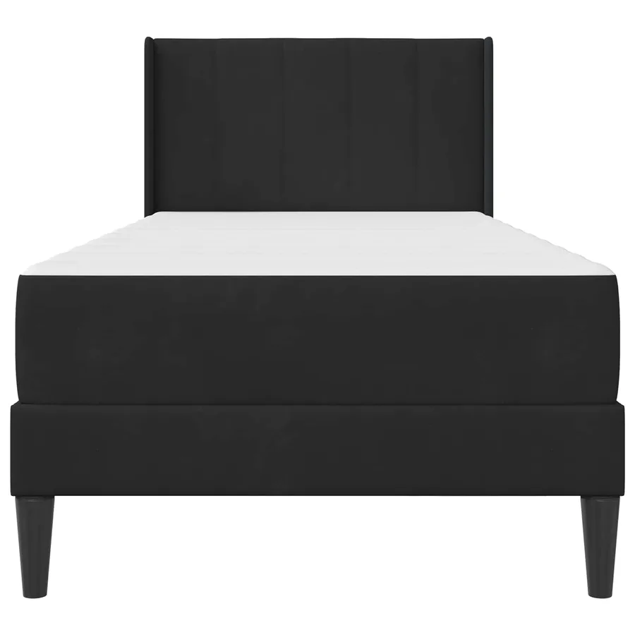 Cadre de lit avec matelas Noir 80 x 200 cm Velours - 6
