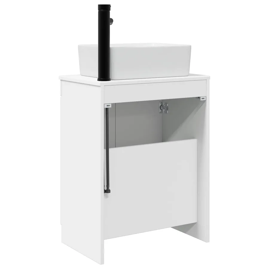 Meuble de salle de bain avec évier Blanc brillant - 6