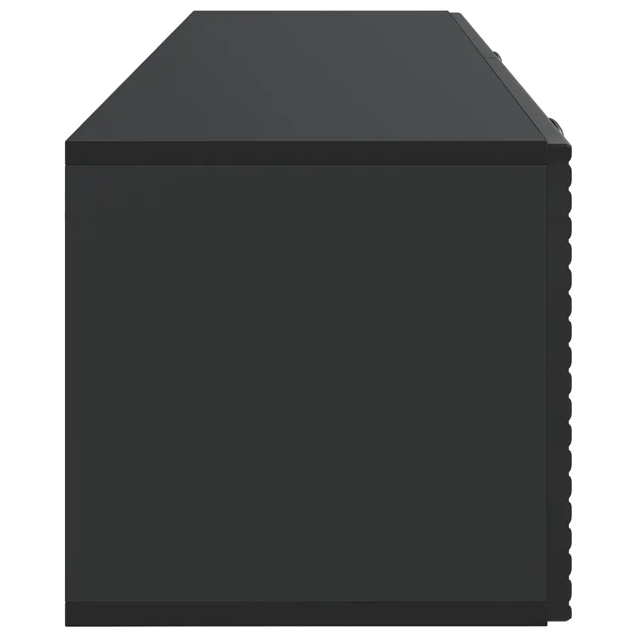 Meuble TV mural Noir 98 x 31 x 30 cm Bois d'ingénierie - 7