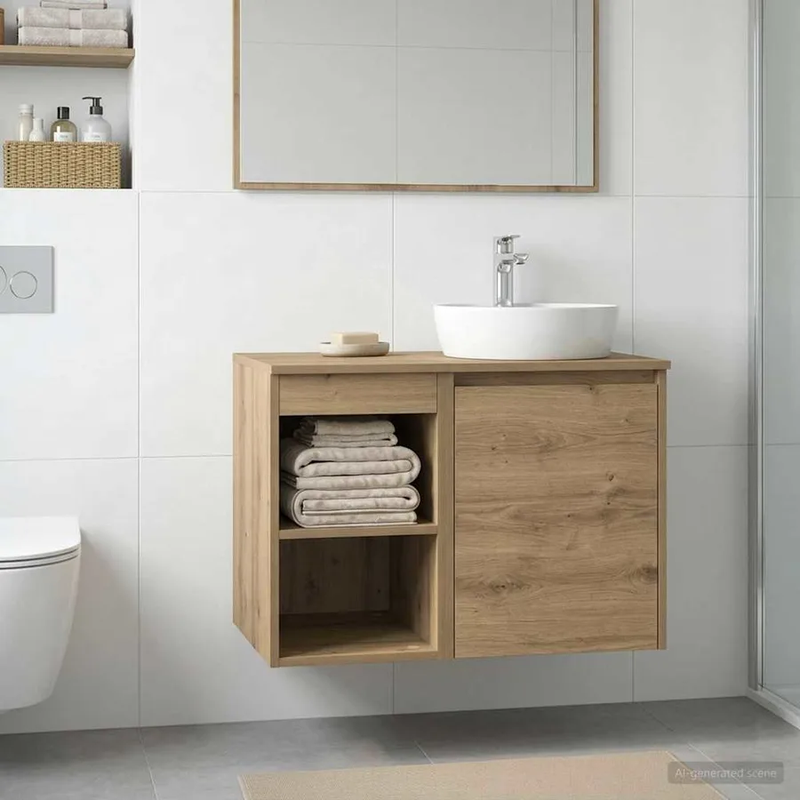 Meuble de Salle de Bain In-between Chêne artisanal - 4