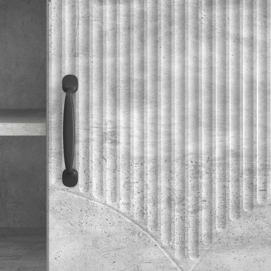 Meuble TV Gris béton 102 x 34,5 x 47 cm Bois d'ingénierie - 10