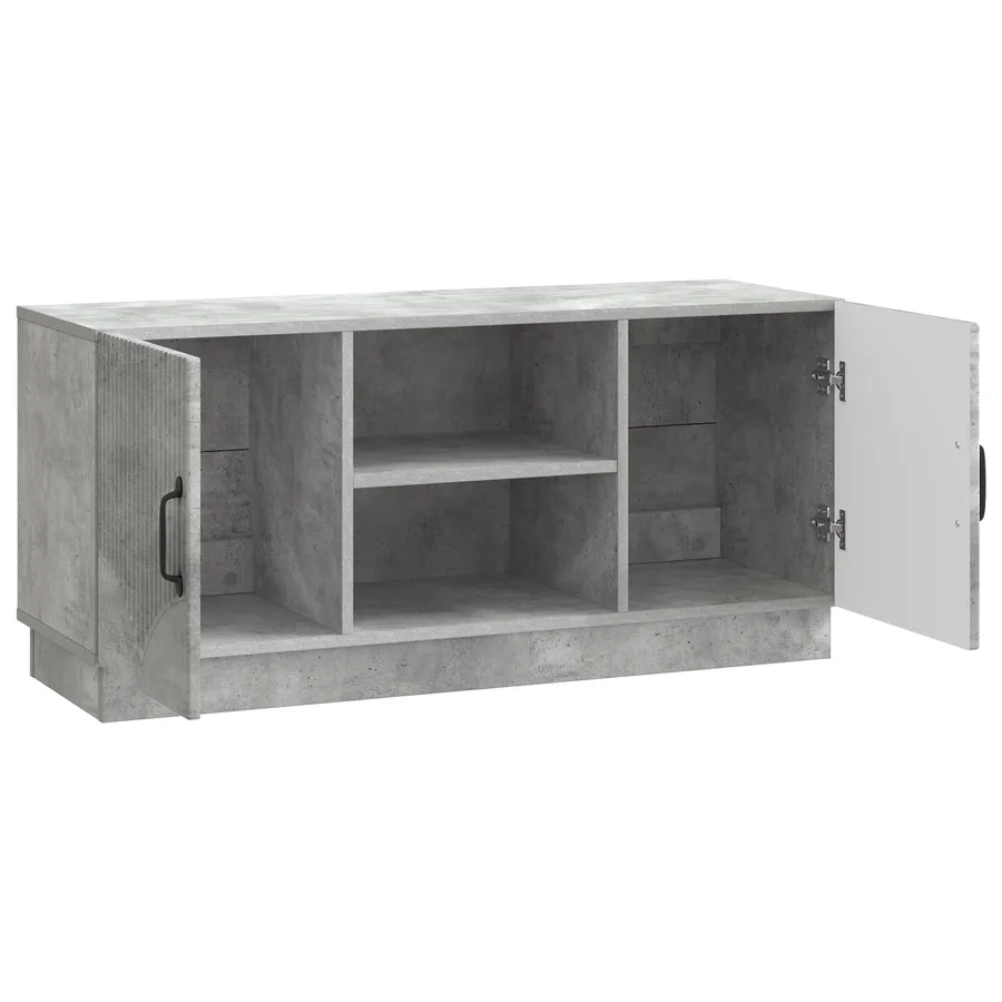 Meuble TV Gris béton 102 x 34,5 x 47 cm Bois d'ingénierie - 5