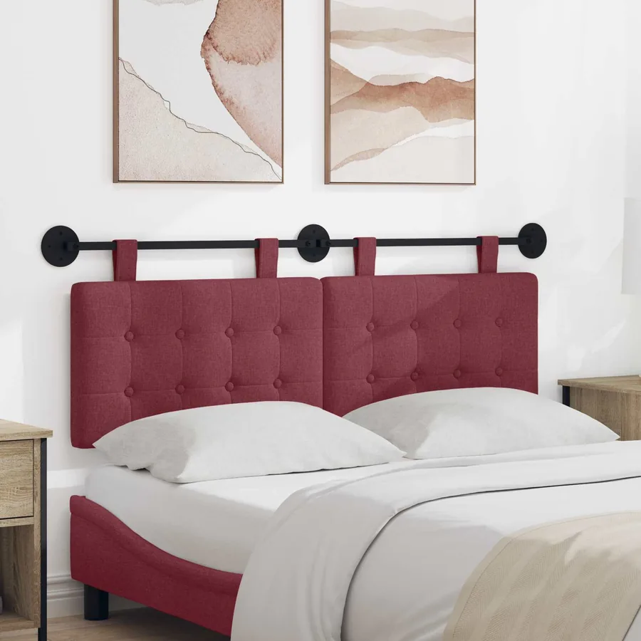 Tête de lit suspendue Bordeaux Tissu