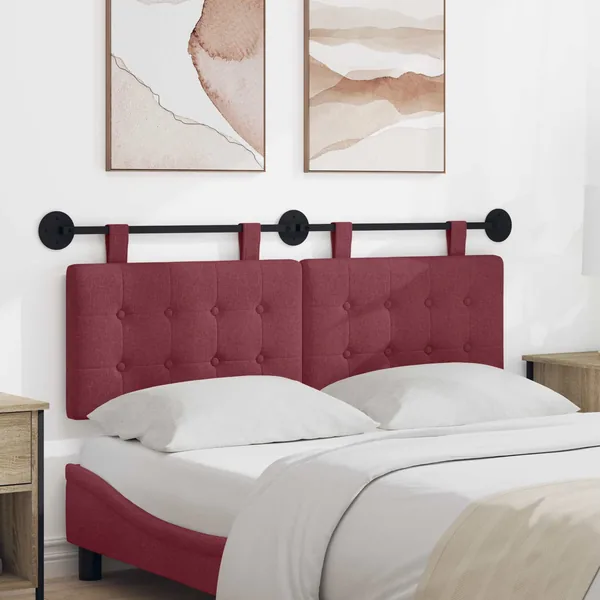 Tête de lit suspendue Bordeaux Tissu