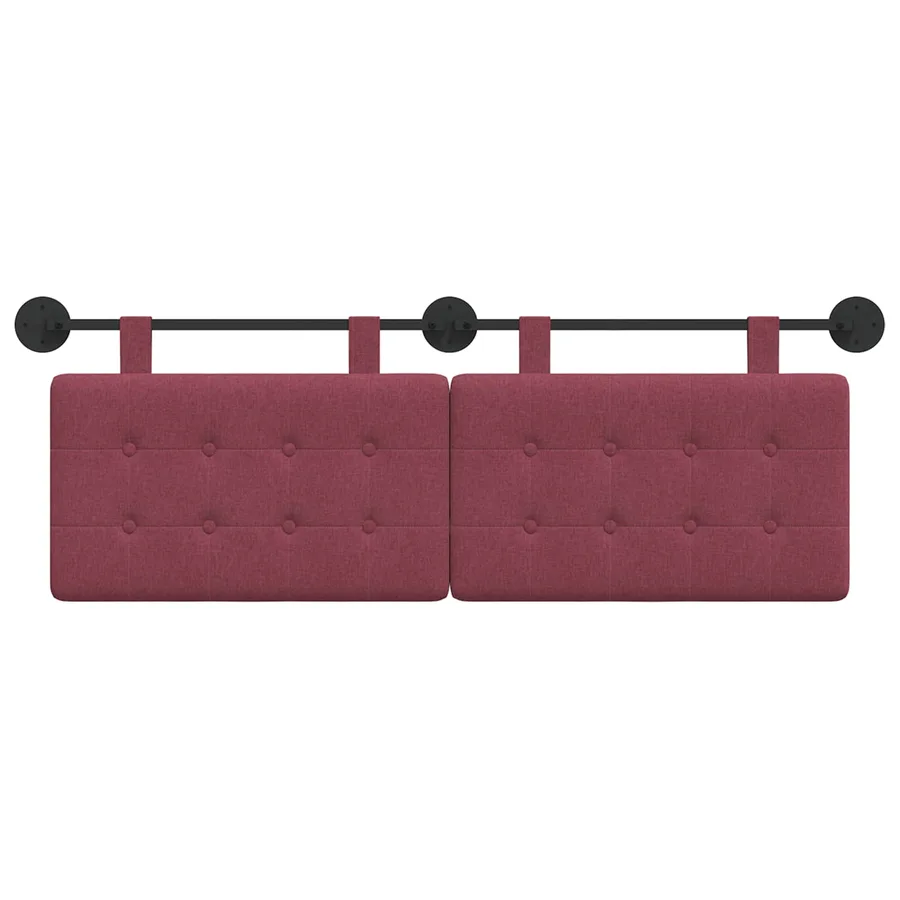 Tête de lit suspendue Bordeaux Tissu - 5