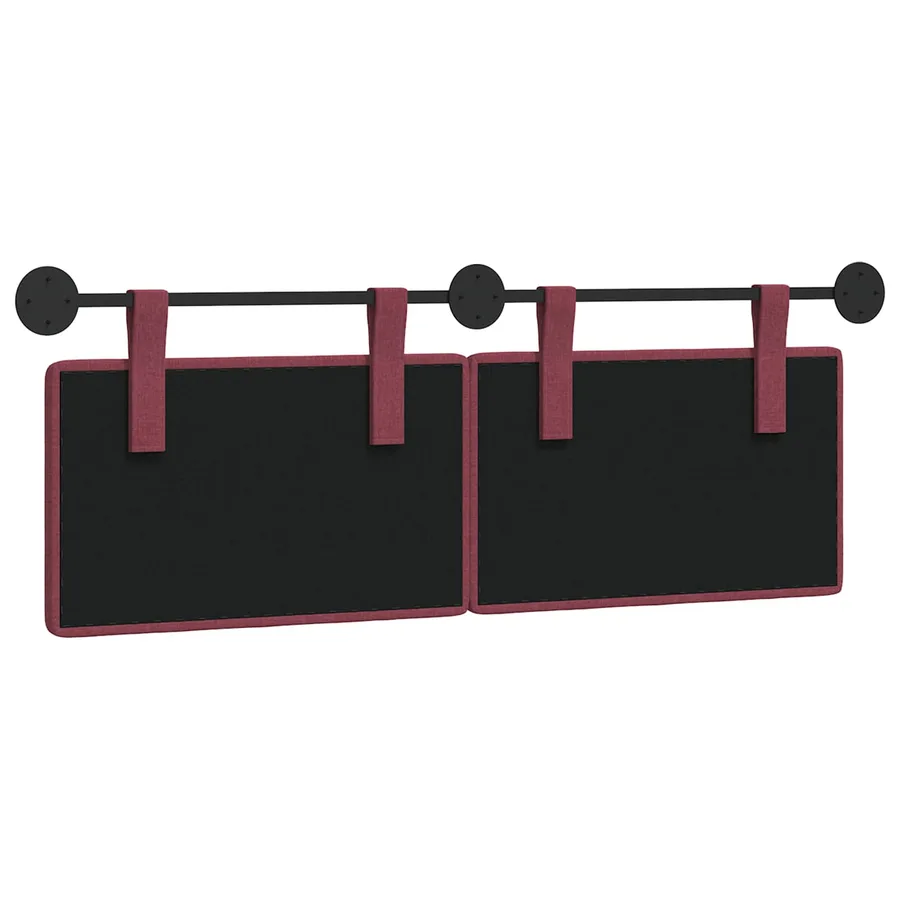 Tête de lit suspendue Bordeaux Tissu - 7
