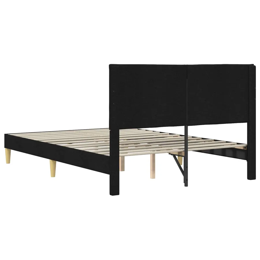 Cadre de lit avec tête de lit Noir 140 x 200 cm Tissu - 6
