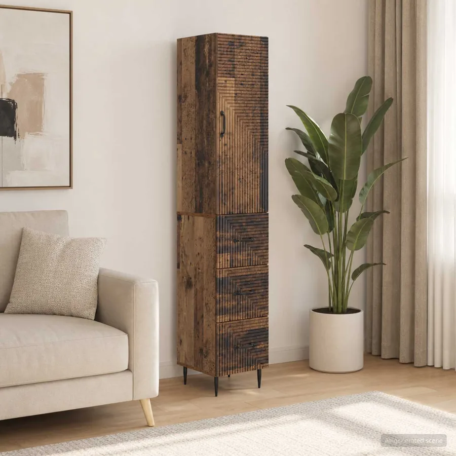 Ensemble de Meubles 2 pcs Bois ancien 33 x 34,5 x 90 cm