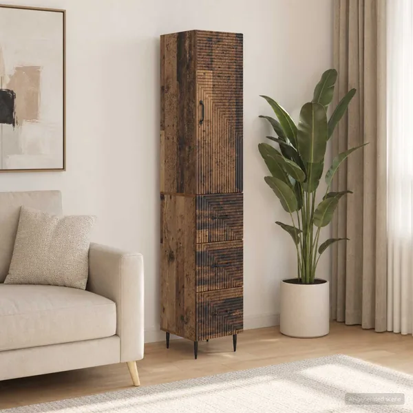 Ensemble de Meubles 2 pcs Bois ancien 33 x 34,5 x 90 cm