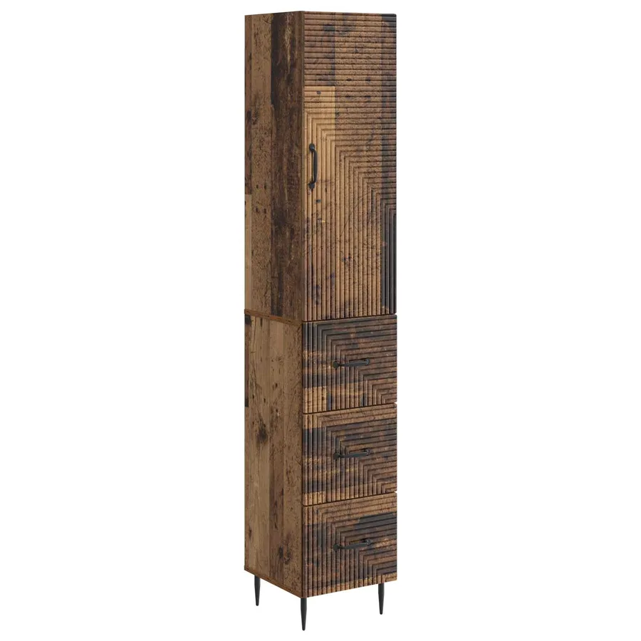 Ensemble de Meubles 2 pcs Bois ancien 33 x 34,5 x 90 cm - 2