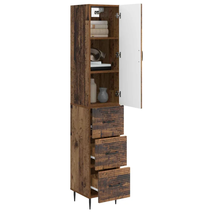 Ensemble de Meubles 2 pcs Bois ancien 33 x 34,5 x 90 cm - 3