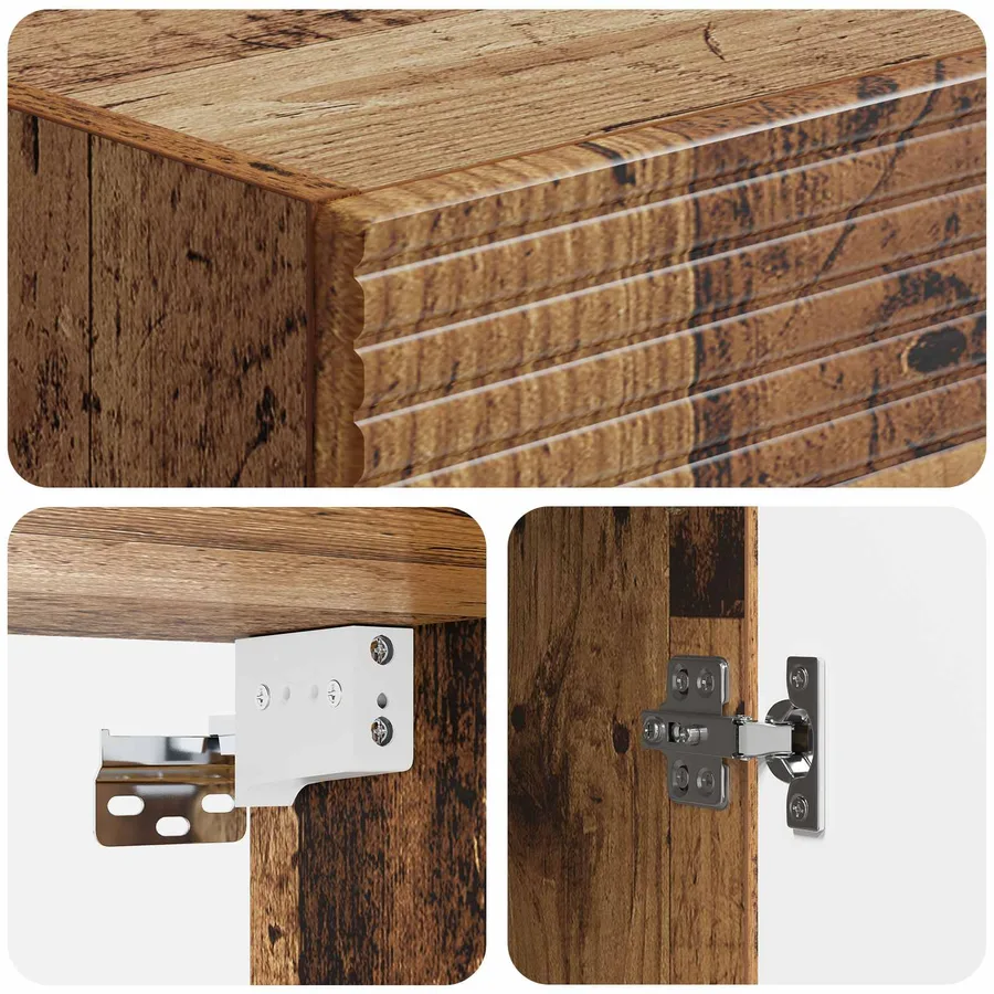 Ensemble de Meubles 2 pcs Bois ancien 33 x 34,5 x 90 cm - 8