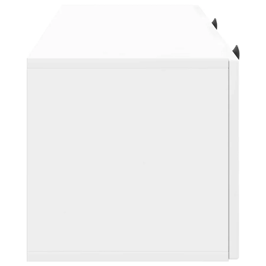 Meuble TV mural Montage mural Blanc brillant 78,5 x 31 x 30 cm - 7