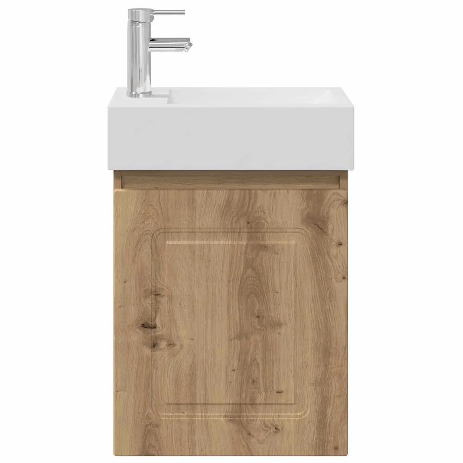 Meuble de salle de bain avec robinet Chêne artisanal - 5