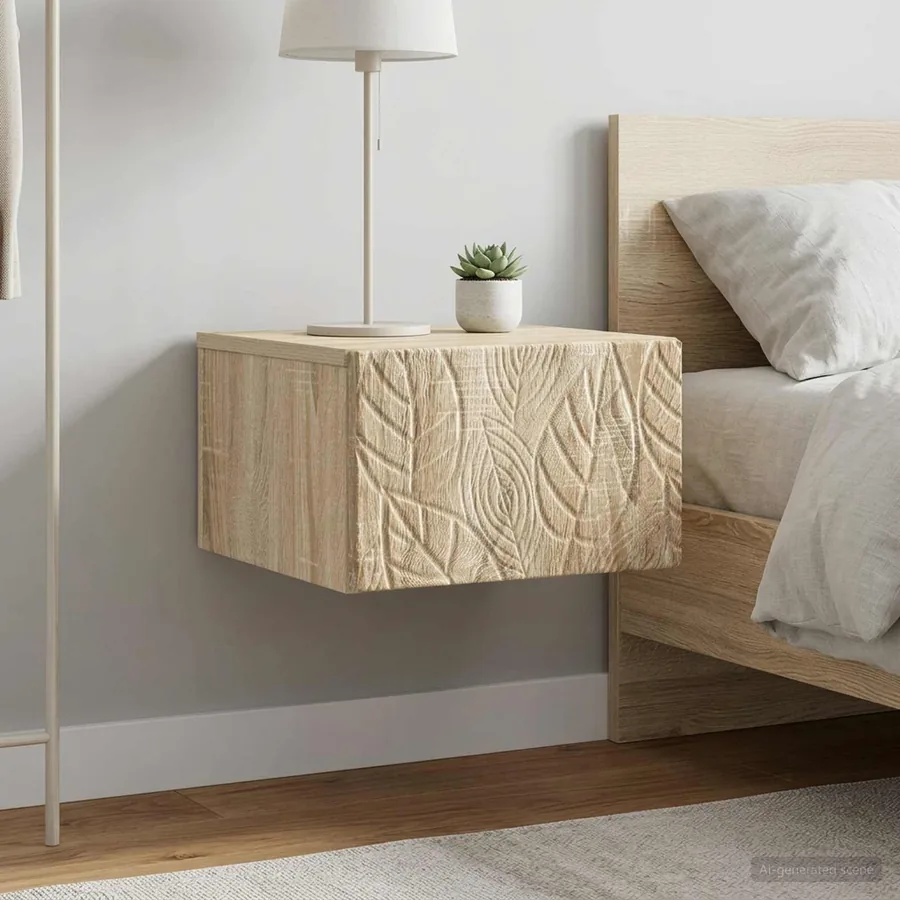 Table d'appoint murale 2 pcs Chêne Sonoma 34,5 x 33 x 20 cm