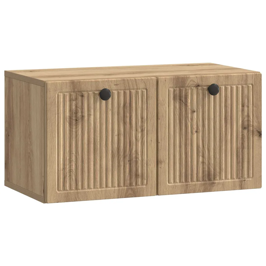 Meuble TV mural 59,5 x 31 x 30 cm Chêne artisanal - 2
