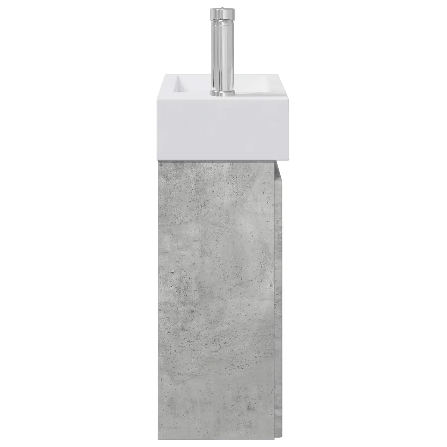 Meuble de salle de bain avec robinet Gris béton - 6