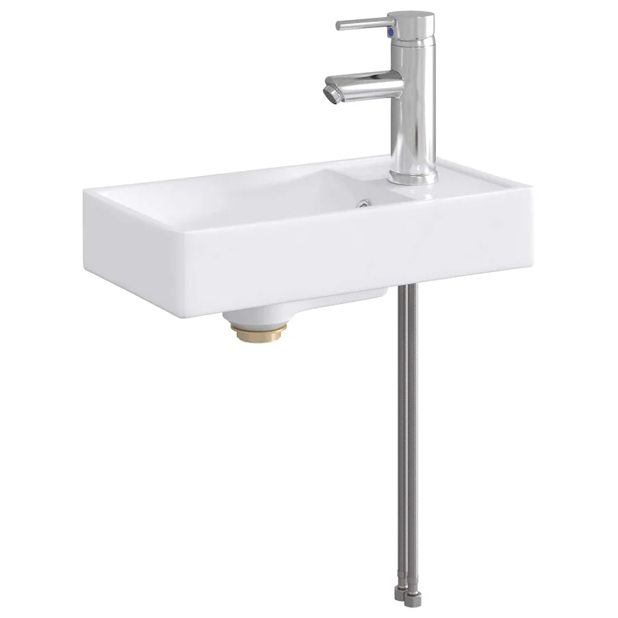 Lavabo de salle de bains Chrome 40,5 x 22,5 x 11,5 cm métal - 2