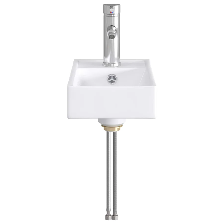 Lavabo de salle de bains Chrome 40,5 x 22,5 x 11,5 cm métal - 5