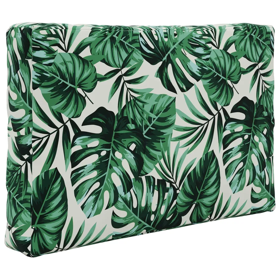 Coussin de canapé d'extérieur 3 pcs Motif feuille Polyester - 5