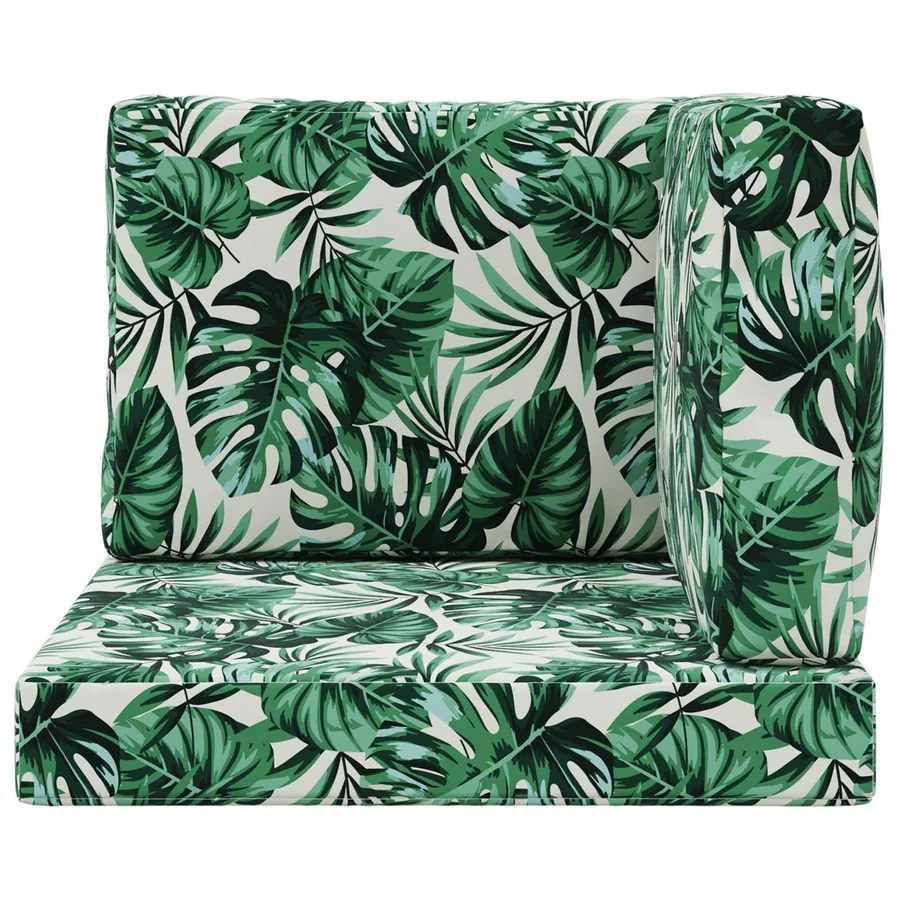 Coussin de canapé d'extérieur 3 pcs Motif feuille Polyester - 6