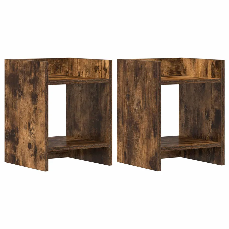 Support de Plante 2 pc Chêne Fumé 30 x 30 x 40 cm - 2
