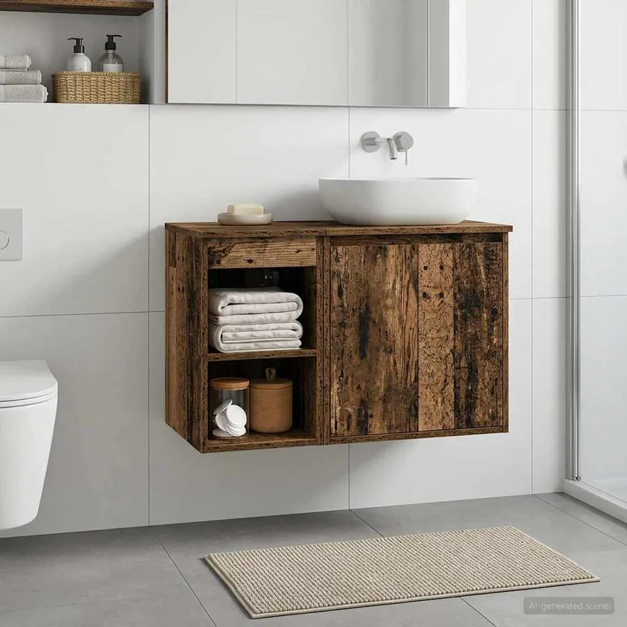 Meuble de Salle de Bain In-between Bois ancien - 4