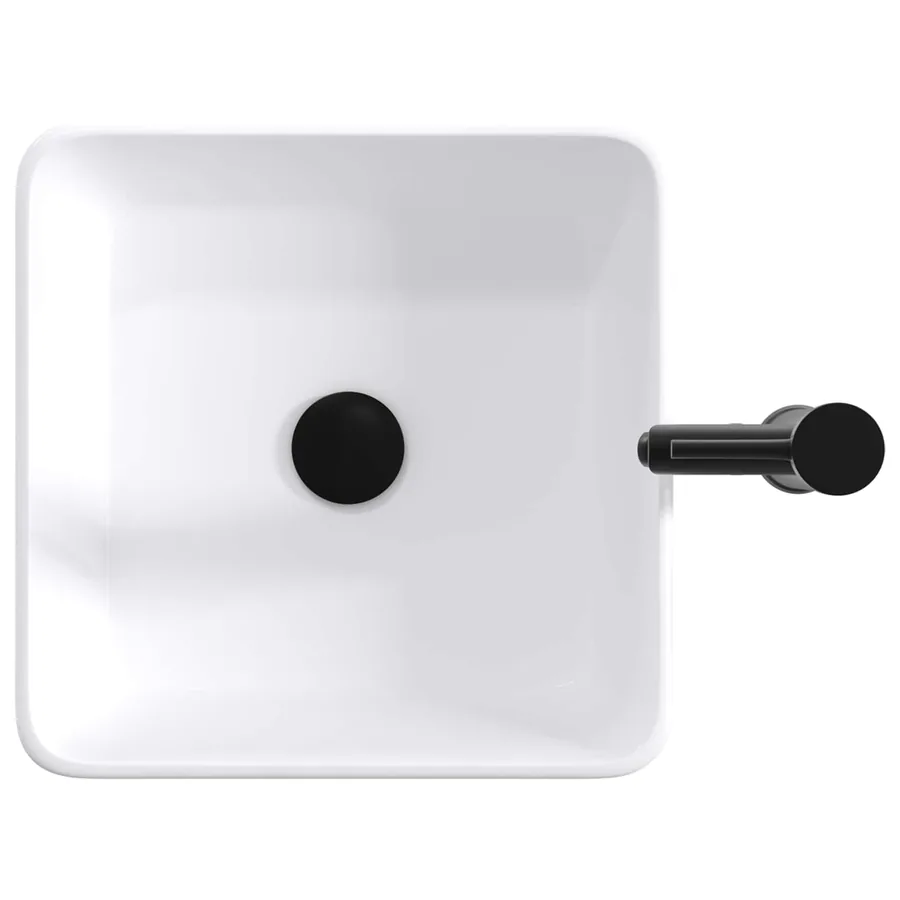 Lavabo de salle de bains Noir Mat 49 x 37 x 14 cm métal - 7