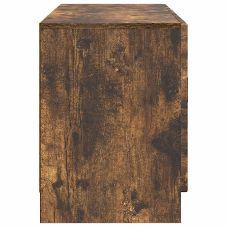 Meuble TV Chêne fumé 99 x 34,5 x 47 cm Bois d'ingénierie - 7