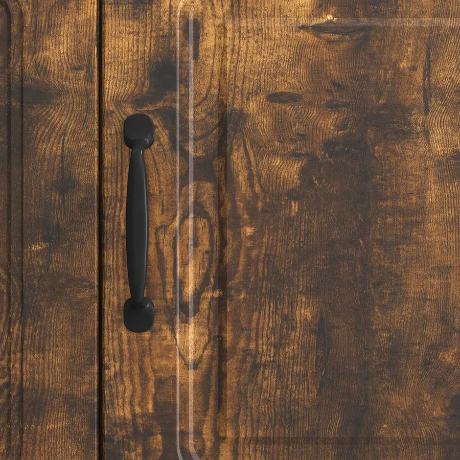 Meuble TV Chêne fumé 99 x 34,5 x 47 cm Bois d'ingénierie - 8