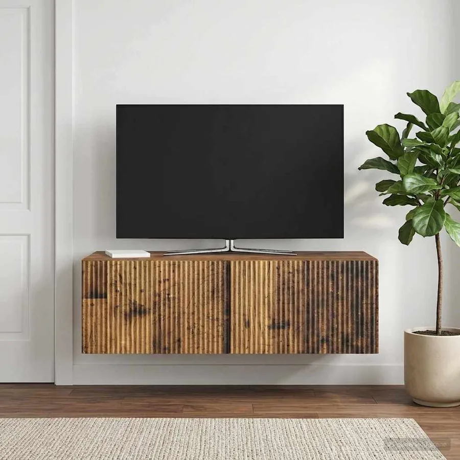 Meuble TV mural Bois ancien 98 x 41 x 30 cm Bois d'ingénierie