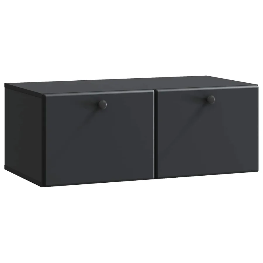 Meuble TV mural 78,5 x 41 x 30 cm Noir Bois d'ingénierie - 2