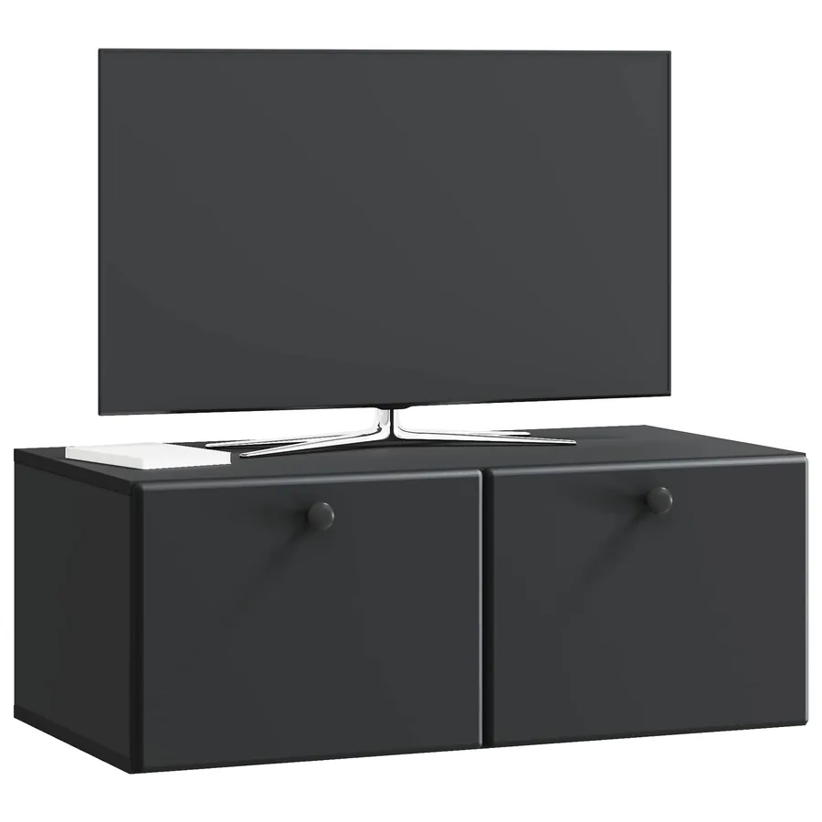 Meuble TV mural 78,5 x 41 x 30 cm Noir Bois d'ingénierie - 3