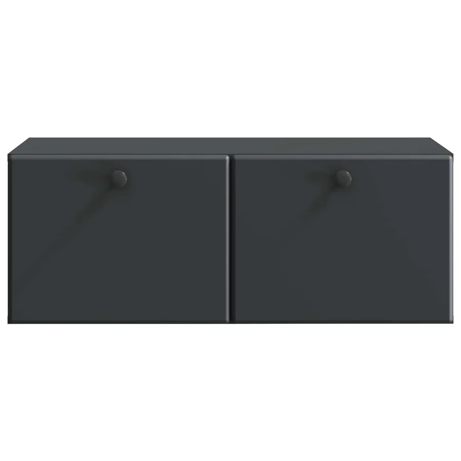Meuble TV mural 78,5 x 41 x 30 cm Noir Bois d'ingénierie - 6