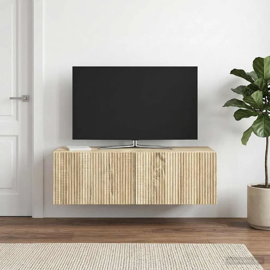 Meuble TV mural Chêne Sonoma 98 x 41 x 30 cm Bois d'ingénierie
