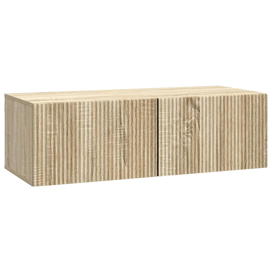 Meuble TV mural Chêne Sonoma 98 x 41 x 30 cm Bois d'ingénierie - 2