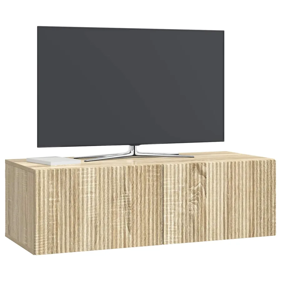 Meuble TV mural Chêne Sonoma 98 x 41 x 30 cm Bois d'ingénierie - 3